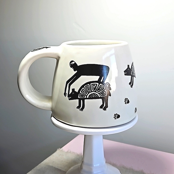 The Treasure Chest Las Cruces NM 1998 Southwest Human & Bear Pottery Mug #201 - Picture 3 of 7